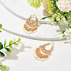 1 Pair Alloy Filligree Teardrop Chandelier Earrings for Women EJEW-AN0001-50-7