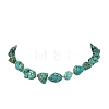 Dyed Natural Magnesite Nuggets Beaded Necklaces NJEW-JN06435-2