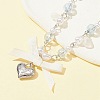 Alloy Heart with Word Pendant Necklace NJEW-FZ00004-13-3