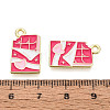 Valentine's Day Alloy Enamel Pendants ENAM-T023-20B-3