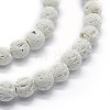 Synthetic Lava Rock Round Beads Strands X-G-E508-04-10mm-1-3