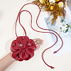 PU Leather Flower Knot Tie Waist Belts AJEW-GF0014-11B-3