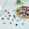 100Pcs 10 Colors Rhinestone Pave Disco Ball Beads RB-TA0001-11A-15