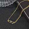 Brass Micro Pave Clear Cubic Zirconia Link Bracelets BJEW-E114-01E-G-3