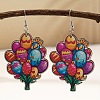 Easter Cartoon Printed Wood Dangle Earrings FS-WG710AE-11-1