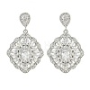 Brass Micro Pave Cubic Zirconia Dangle Stud Earrings EJEW-H014-01P-01-1