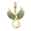 Brass Micro Pave Clear Cubic Zirconia Pendants KK-F940-01G-1