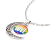 Rainbow Pride Necklace NJEW-F291-01A-1