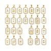 Brass Micro Pave Cubic Zirconia Pendants KK-C105-06G-1
