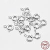 Anti-Tarnish Rhodium Plated 925 Sterling Silver Spring Ring Clasps STER-K167-076D-P-3