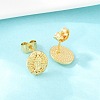 Religion Brass Stud Earrings EJEW-F405-23G-6