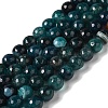 Dyed & Heated Natural Dragon Veins Agate Beads Strands X-G-P539-A01-28-2