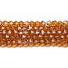 Transparent Electroplate Glass Beads Strands EGLA-A039-T6mm-A28-1