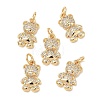 SHEGRACE Brass Micro Pave Clear Cubic Zirconia Pendants XGRQ3P579-633G-1