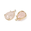 Natural Rose Quartz Faceted Pendants G-K347-05G-05-2