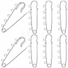 30Pcs Iron Brooch Findings IFIN-SC0002-10A-P-1