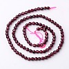 Natural Garnet Bead Strands X-G-K145-F-3mm-AB-2