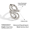 Adjustable 304 Stainless Steel Open Cuff Rings for Women SZ1207-4-1