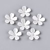 ABS Plastic Imitation Pearl Bead Caps KY-Q004-04A-1