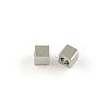 201 Stainless Steel Cube Spacer Beads X-STAS-S040-10-2