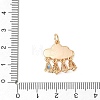 Brass Micro Pave Cubic Zirconia Pendants KK-D263-07G-3