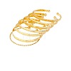 7Pcs 7 Styles Alloy Cuff Bangle Set for Women WG7D095-01-5