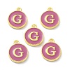 Golden Plated Alloy Enamel Charms ENAM-XCP0001-13G-2