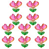 10Pcs Glass Pendants PALLOY-SZ00062-1