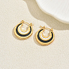 Moon Stainless Steel Hoop Earrings JD2482-2-1