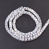 Electroplate Glass Beads Strands EGLA-D018-6x6mm-01-2