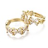 Adjustable Brass Micro Pave Clear Cubic Zirconia Finger Rings RJEW-S044-141-NF-2