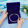 Velvet Pearl Necklace Storage Gift Boxes CON-WH0086-128B-3