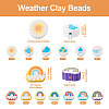 130Pcs 13 Style Weather Theme Handmade Polymer Clay Beads CLAY-TA0001-19-3