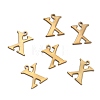 304 Stainless Steel Alphabet Charms STAS-H122-X-AB-2