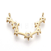 Brass Micro Pave Cubic Zirconia Pendants ZIRC-F099-20G-09-2