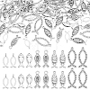 100Pcs 5 Styles Tibetan Style Alloy Pendants TIBE-HY0001-17-1