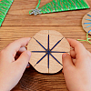 Wood Braiding Disc Disk LS-DIY-WH0034-55-4