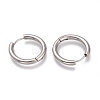 Tarnish Resistant 201 Stainless Steel Huggie Hoop Earrings EJEW-L256-05E-P-2