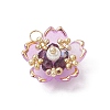 Handmade Glass Seed Beaded Sakura Pendants PALLOY-MZ00763-01-3