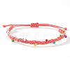Glass Beads Braided Bead Bracelets TN6908-1-2