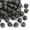 Polymer Clay Rhinestone Beads RB-H284-6MM-Half-1-1