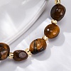 Natural Tiger Eye Beaded Bracelets for Women G-P563-07P-19-2