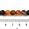 Dyed & Heated Natural Banded Agate Beads Strands G-P539-F01-02-5