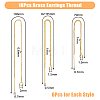 9 Pairs 3 Style Brass Stud Earring Findings KK-DC0001-38-2