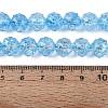 Crackle Transparent Glass Beads Strands GLAA-N063-10mm-05-2