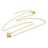 Brass Pave Cubic Zirconia Rectangle & Teardrop Pendant Cable Chain Necklaces KK-CBAB173-05G-01-4
