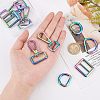 12Pcs Zinc Alloy Adjustable Buckle& Swivel Clasps FIND-FH0003-62-3