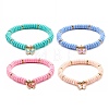 Butterfly Alloy Enamel Charm Bracelet for Teen Girl Women BJEW-JB06917-1