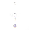 Chakra Gemstone Beaded Dowsing Pendulum PALLOY-JF02023-2