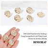 10Pair Alloy Flat Round Stud Earring Findings DIY-BC0004-55-3